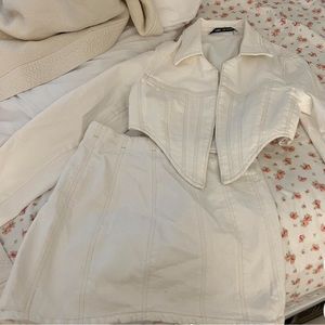 White Zara set xs